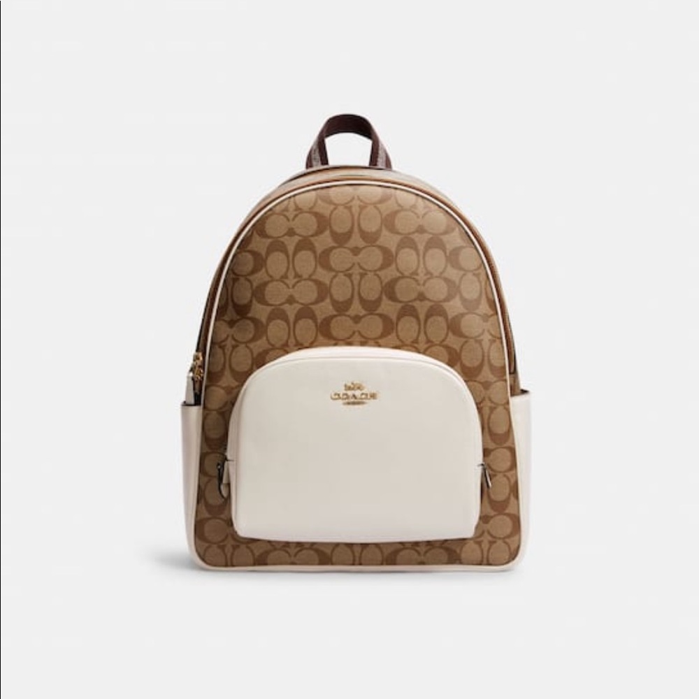 Large Court Backpack In Signature Canvas